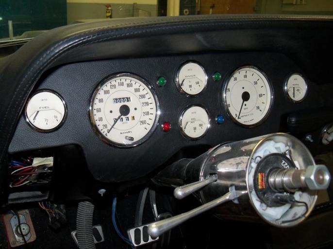 Tableau de bord Mustang Shelby - gainage cuir noir