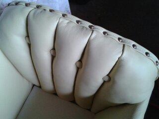 Landau cuir jaune/beige